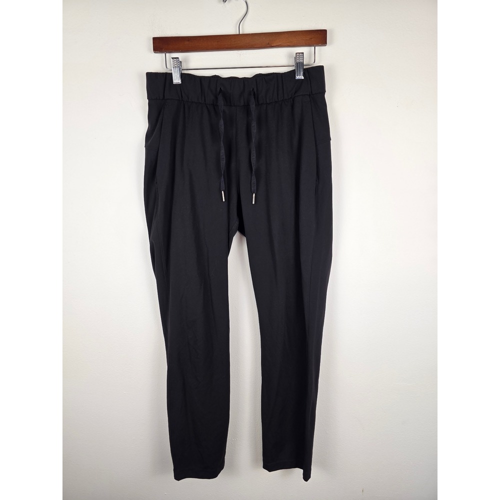 Lululemon On The Fly Black High Rise Drawstring Lounge Pants Size 6 - Picture 2 of 6